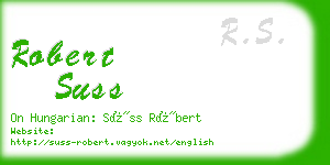 robert suss business card